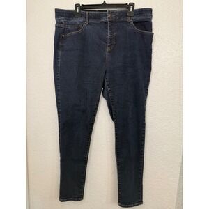 LuLaRoe Women Dark Wash Skinny Jeans High Rise Stretch Denim Blue Size 36 (18)